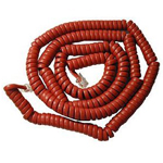 Telephone Handset Cord with Cherry Red