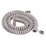 Telephone Handset Cord with Dark Ash Cable 25 Ft ***Call For Current Pricing***