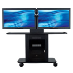 Dual Display AV Cart Supports Displays up to 55in. 15RU