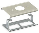 Metal Raceway HBL3000 Series Receptacle Cover 1.38in. -1.40in. Single Ivory