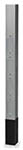 Aluminum Service Pole 3 Service 15ft. 2in. Blank Pole Divider 4 Decorator Device Knockouts Gray **Drop Ship Only**