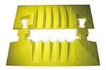 Hi-Impact TredTrak 5 Channel End Caps (Pair) Blue & Yellow