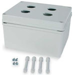 Hi-Impact Surface Mount Box NEMA 4X Thermoplastic 4 Port