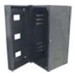 QuadCab Wall Mount Cabinet 24in. H x 26in. D Solid Door Black **Drop Ship Only**