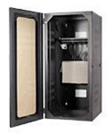 QuadCab Wall Mount Cabinet 36in. H x 36in. D Window Door Black **Drop Ship Only**