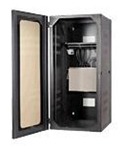 QuadCab Wall Mount Cabinet 36in. H x 20in. D Solid Door Black **Drop Ship Only**