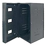 QuadCab Wall Mount Cabinet 48in. H x 20in. D Solid Door Black **Drop Ship Only**