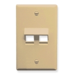 Face Plate Angled 1-Gang 2-Port Ivory