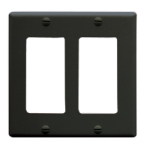 Face Plate Decorex 2-Gang Black