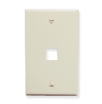 Face Plate Flat 1-Gang 1-Port Almond