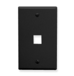 Face Plate Flat 1-Gang 1-Port Black