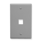 Face Plate Flat 1-Gang 1-Port Grey