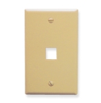 Face Plate Flat 1-Gang 1-Port Ivory