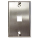 Wall Plate Phone Flush 1-Port Stainless Steel