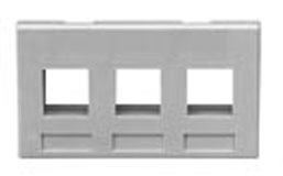 Face Plate Furniture 3-Port Grey