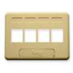 Face Plate Furniture NEMA 4-Port Ivory