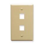 Face Plate Oversized 2-Port Ivory