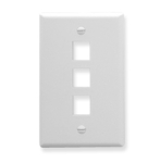 Face Plate Oversized 3-Port White