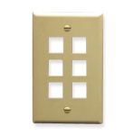 Face Plate Oversized 6-Port Ivory