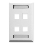 Face Plate ID 1-Gang 4-Port White