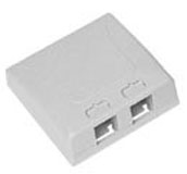 Surface Mount Box Elite 2-Port Ivory