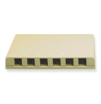 Surface Mount Box Elite 6-Port Ivory