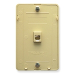 Wall Plate Telephone 6P6C Ivory