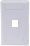 Face Plate  Rear-Loading  1 Port  Single Gang  White