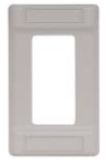 Wallplate Decorator Cover Plate with Label Fields Single-Gang Light Almond/Office White