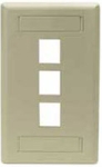 Face Plate Rear-Loading 3 Port Single Gang Electric Ivory