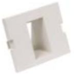 AV Unloaded Module Keystone 1 Port Recessed Angle 1.5 Unit Office White