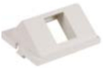 AV Unloaded Module Keystone 1 Port Angled 1.5 Unit Office White