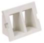 AV Unloaded Module Keystone 2 Port Recessed Angle 1.5 Unit Office White