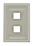 AV Unloaded Module Keystone 2 Port Flat 1 Unit Gray