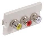 AV Module RCA Composite Solder-Type 1 Unit Office White