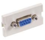 AV Module 9 Pin F/F Gender Changer 1 Unit Office White