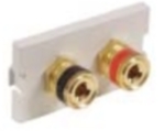 AV Module Gold Speaker Post 1 Unit Office White