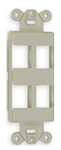 Decorator Outlet Frame 4 Port Electric Ivory