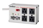 Isobar 4-Outlet Surge Protector 6 Ft Cord with Right-Angle Plug 3330 Joules Diagnostic LEDs Metal Housing