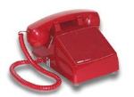 Red Desk Phone Ringer & Network No Keypad