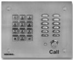 Stainless Steel Vandal Resistant Entry Phone with Keypad Flush Mount with the included Rough-In Box or Surface Mount with an Optional VE-6x7 with Enhanced Weather Protection (EWP)