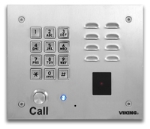 Stainless Steel Vandal Resistant Entry Phone with Keypad and Proximity Card Reader Flush Mount with the included Rough-In Box or Surface Mount with an Optional VE-6x7 with Enhanced Weather Protection (EWP)