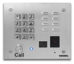 Stainless Steel Vandal Resistant Entry Phone with Keypad Color Video Camera and Proximity Card Reader Flush Mount with the included Rough-In Box or Surface Mount with an Optional VE-6x7 with Enhanced Weather Protection (EWP)