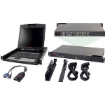 APC 2X1X16 IP KVM with APC 17in. Rack LCD and USB VM Server Module Bundle