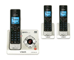 LS6425-3  3 Handset Cordless DECT 1.9GHz Digital Integrated Answering Device with Caller ID  Silver/Black