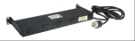 Power Strip 19in. Rack Mount 4 Front Outlets 4 Rear Outlets NEMA 5-15R Plug 15A/120V Recessed