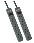 Surge Strip 6-outlet Twin Pack 241J