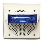 Series MTWP 8 Multitone Horn Strobe (Blue) Ceiling High Intensity Weatherproof 24 VDC 115/177CD No Lettering White