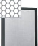 Large Perforated Vented Rear Door 44 Space WRK MRK VRK Racks Black Finish