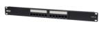 12-Port 1U Rack-Mount Cat5e 110 Patch Panel  568B  RJ45 Ethernet  TAA